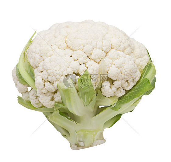 花椰菜头白色背景上分离图片
