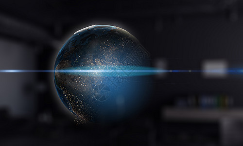 黑暗背景下的地球行星这幅图像的元素由美国宇航局提供的们独特的宇宙图片