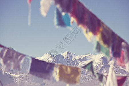 喜马拉雅山的祈祷图片
