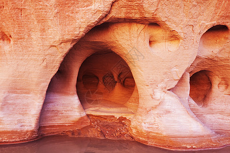 石窟美国犹他州的砂岩地层美丽的寻常的风景背景