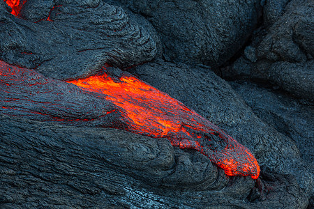 夏威夷大岛上的熔岩流图片