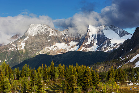 夏季加大落基山脉风景如画的山景图片