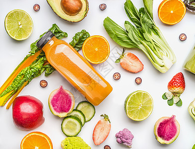 健康的水果沙拉蔬菜图片