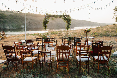 婚礼区域,拱椅装饰图片