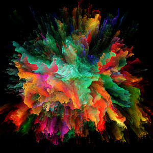 色彩情感系列构图的色彩爆发飞溅爆炸适合背景项目的想象力,创意艺术图片