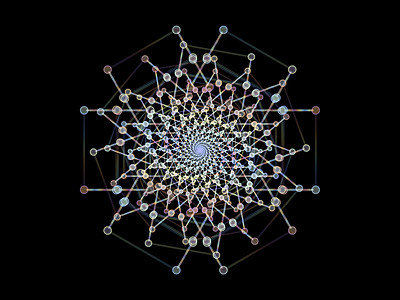 分子模式系列用于科学教育的螺旋几何结构图片