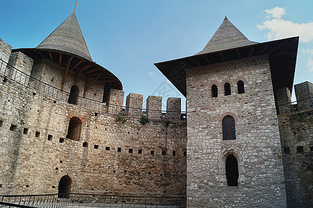 摧毁了个古老的事城堡的石墙历史地标,中世纪城堡索洛卡,摩尔多瓦图片