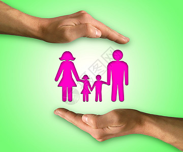 两只手就位保护家人家庭人寿保险图片