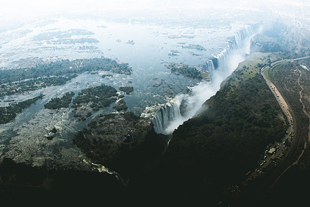 维多利亚瀑布的鸟瞰图图片