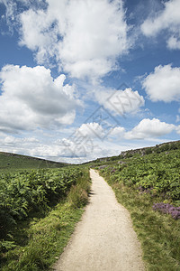 英格兰峰值区夏季博贝奇边缘岩石的美丽景观形象图片