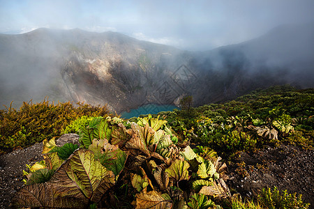 徒步洲的伊拉祖火山哥斯达黎加图片