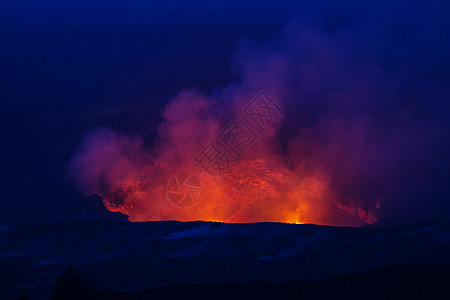 活火山夏威夷大岛上的基拉韦亚活火山图片