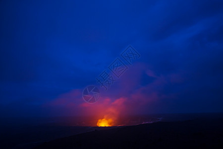 活火山夏威夷大岛上的基拉韦亚活火山图片