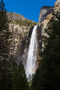 加州约塞米蒂公园的瀑布图片