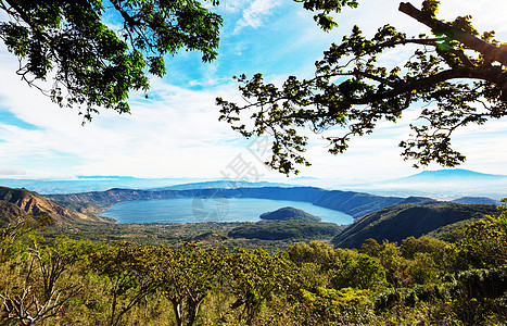 萨尔瓦多的湖科特佩克湖景观,安娜,萨尔瓦多,洲图片