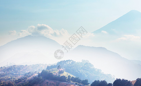 危地马拉的火山洲危地马拉美丽的火山景观图片