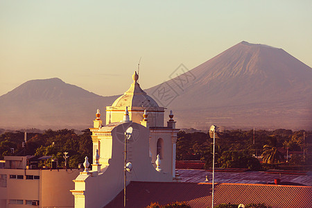 尼加拉瓜里昂市的殖民建筑图片