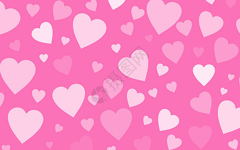 爱情人节粉红色壁纸与白色的心背景图片
