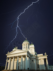 假设大教堂赫尔辛基芬兰北欧强大的雷击赫尔辛基大教堂图片