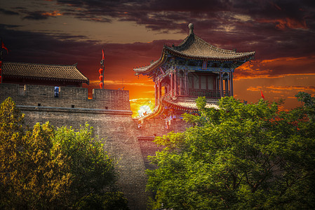 老西安周围的城墙中国西安城墙图片