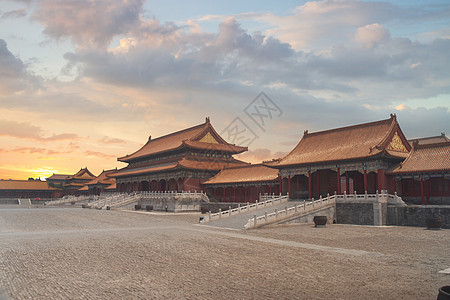 紫禁城世界上最大的宫殿建筑群位于中国北京的中心紫禁城世界上最大的宫殿建筑群背景图片