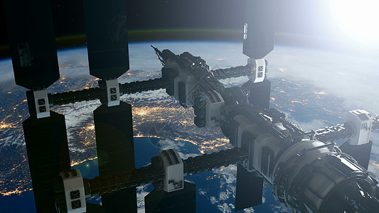 环绕地球的国际站这幅图像的元素由美国宇航局提供环绕地球的国际站图片