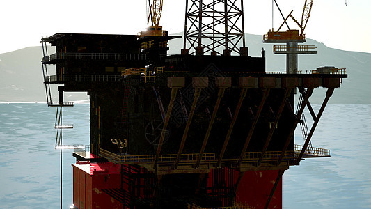 海上石油钻机平台图片