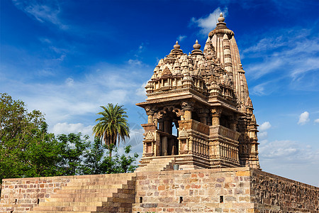 克久拉霍贾巴里寺卡朱拉霍,马迪亚邦,印度著名的卡朱拉霍寺庙与雕塑,印度背景