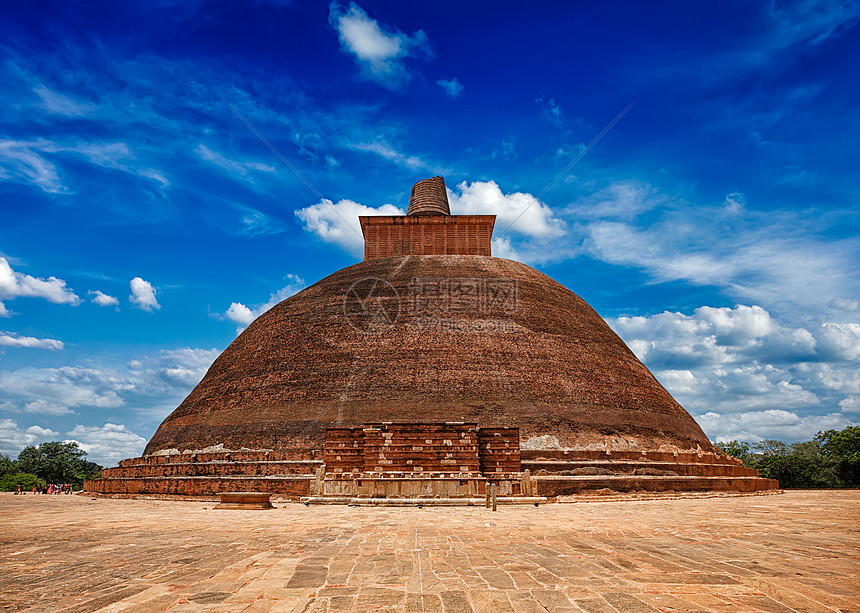 斯里兰卡旅游地标Jetaranama大戈巴佛教佛塔古城Anuradhapura,斯里兰卡达戈巴佛教佛塔古城图片