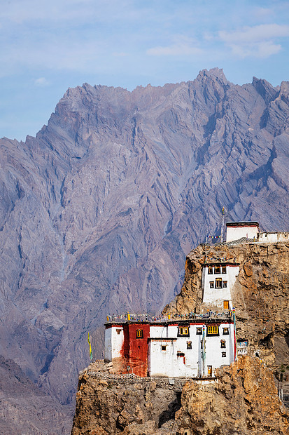 达卡尔贡帕修道院悬崖上丹卡尔,斯皮蒂山谷,希马哈尔邦,印度丹卡尔贡帕修道院印度希马查尔邦图片