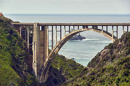 比克斯比河大桥高速公路上1大滨海地区,加利福尼亚,美国图片
