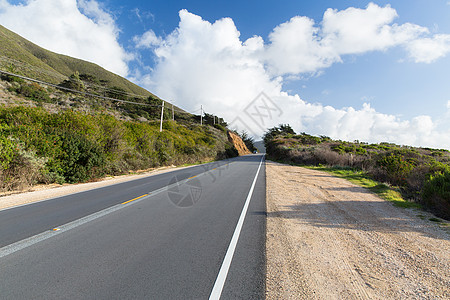 自然景观加州大海岸的道路景观加州大滨海公路景观背景