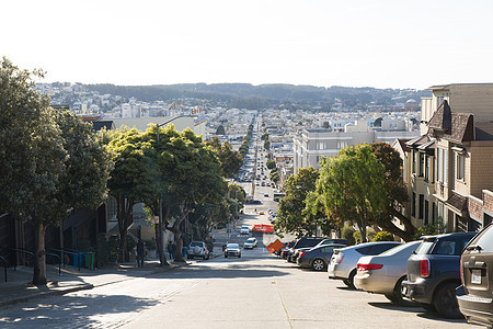 城市景观城市旧金山城市街道的观点旧金山城市街景图片