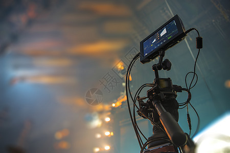 音乐会上的演播室摄像机电视拍摄图片