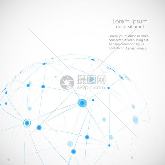 抽象向量将圆与分子结构连接来抽象向量将圆与分子结构连接来图片