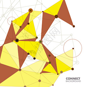 带连接点线的抽象多边形连接科学背景带连接点线的抽象多边形连接科学背景图片