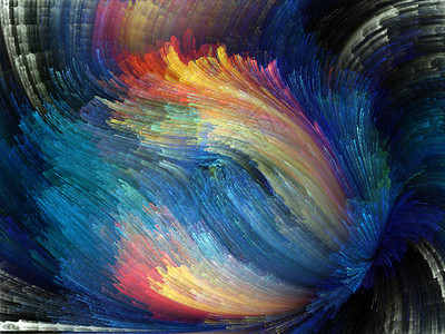 油漆漩涡系列由数字色彩条纹成的艺术抽象艺术创意上图片