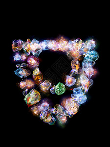 火星女孩系列的珠宝以珠宝美艺术科学魔法想象力为,由五颜六色的机形式灯光成的艺术抽象图片