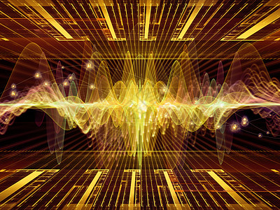 波函数序列彩色正弦振动光分形元素声均衡器音乐谱量子概率等方的背景背景图片