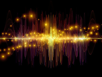 波函数序列彩色正弦振动光分形元素的成适合均衡器音乐谱量子概率项目的背景背景图片
