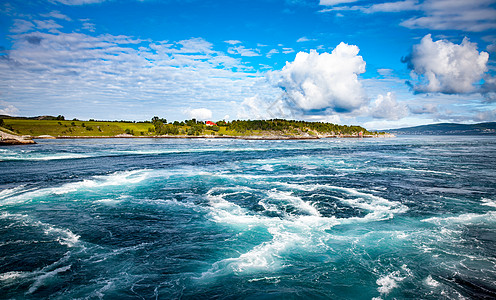 诺德兰,挪威的盐田漩涡高清图片