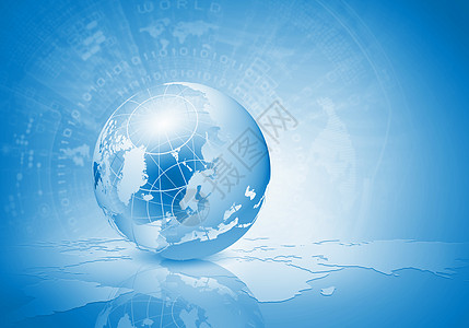 全球化地球仪的蓝色数字图像背景图像图片