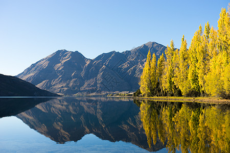 风景如画新西兰阿尔卑斯山湖泊的自然景观图片