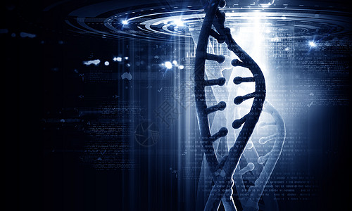 衣服海报DNA分子数字蓝色DNA分子的生物化学背景