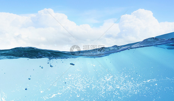 海洋水下景观水下拍摄的蓝海背景图像图片