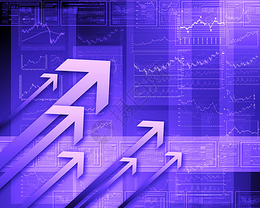 信息科技商业金融图表的彩色插图背景