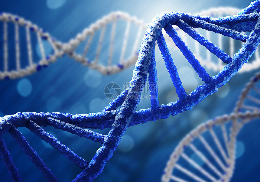 dna分子蓝色背景下dna分子的生物化学