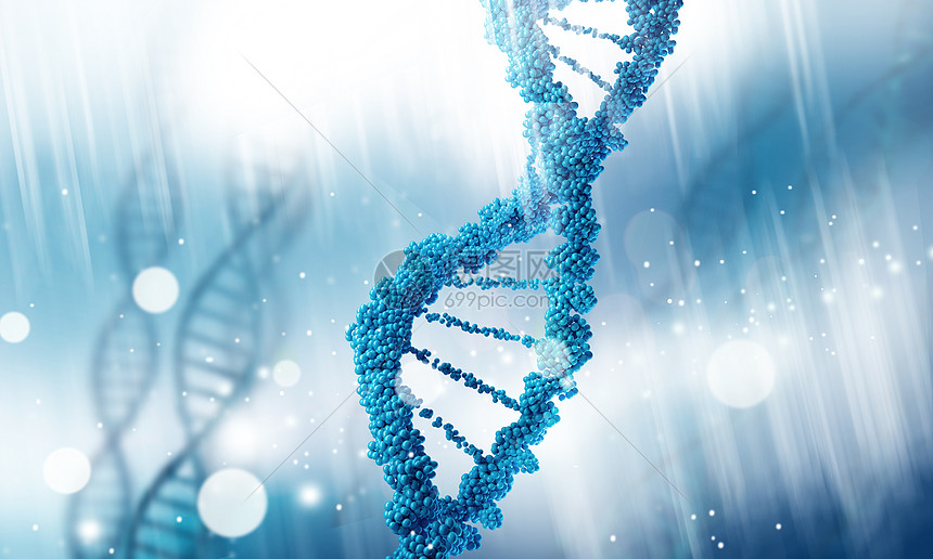 dna分子蓝色背景下dna分子的生物化学