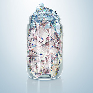 透明璃瓶里的钱图片