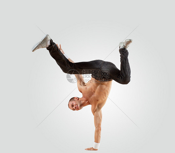 现代风格的舞者摆姿势现代风格的男舞者跳跃摆姿势插图图片